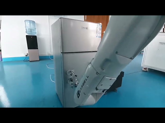 video aziendali circa Robotic arm for microwave door durability test